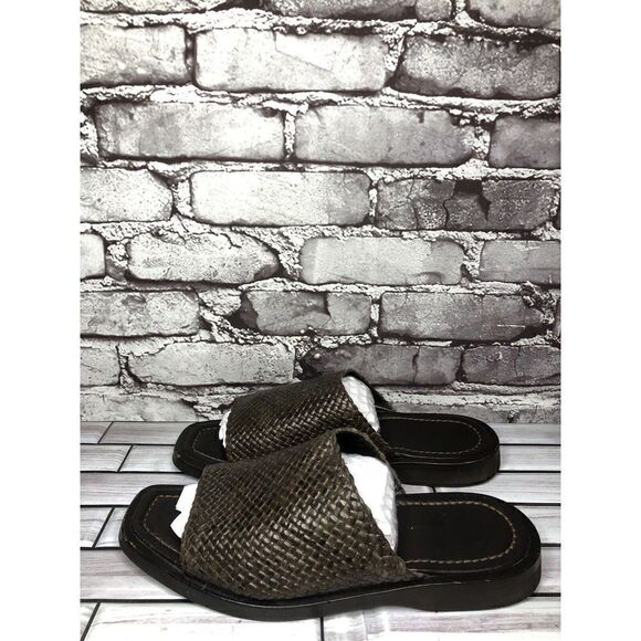 To Boot New York by Adam Derrick Brown Leather Slides Sandals Men Sz 8M US/41EU - Picture 11 of 16